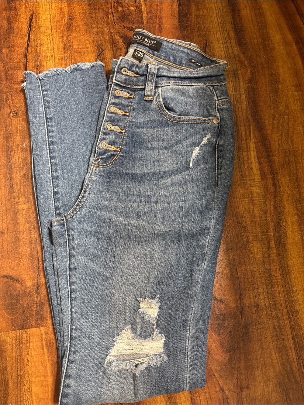 Judy Blue Distressed High-Rise Skinny Jeans